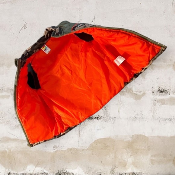 Healthtex CAMO Puffer Vest 100% Poly ORANGE Lining FULL ZIP Toddler Size 24 mos - Picture 3 of 3